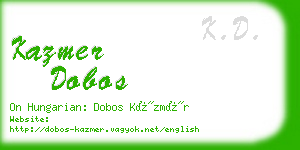 kazmer dobos business card